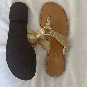 Gold Sandals by Lilly Pulitzer